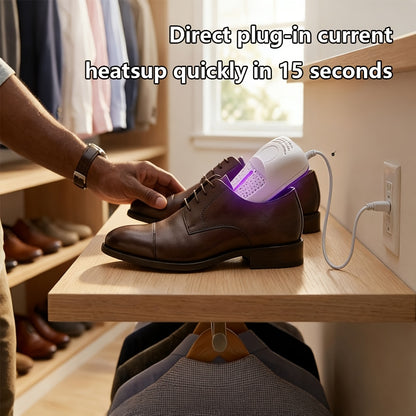 2-In-1 Portable Smart Shoe Dryer, Constant Temperature Anti-Damage Portable Deodorizing Shoe Dryer, Home Mini USB Quick-Dry Shoe Heater, Suitable for Sneakers Dress Shoes Boots, Home And Travel Essential, No Battery Required