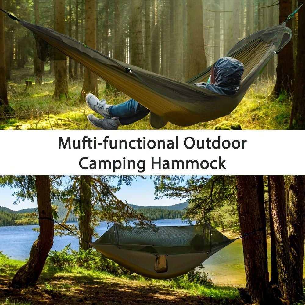 Ultimate Outdoor Experience: Double Hammock with Mosquito Net, Easy Setup for Travel & Camping