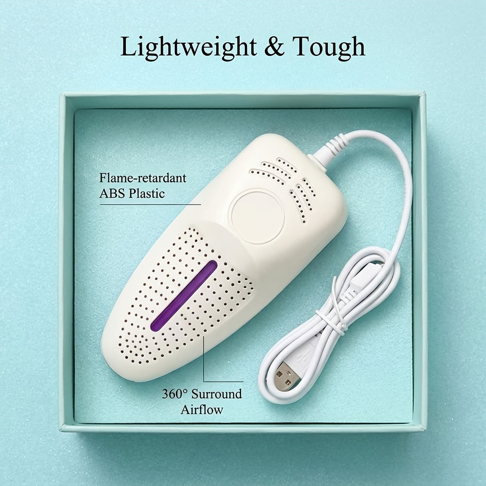 2-In-1 Portable Smart Shoe Dryer, Constant Temperature Anti-Damage Portable Deodorizing Shoe Dryer, Home Mini USB Quick-Dry Shoe Heater, Suitable for Sneakers Dress Shoes Boots, Home And Travel Essential, No Battery Required
