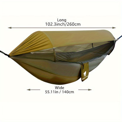 Ultimate Outdoor Experience: Double Hammock with Mosquito Net, Easy Setup for Travel & Camping