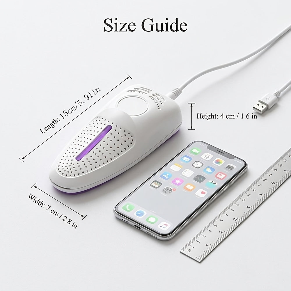 2-In-1 Portable Smart Shoe Dryer, Constant Temperature Anti-Damage Portable Deodorizing Shoe Dryer, Home Mini USB Quick-Dry Shoe Heater, Suitable for Sneakers Dress Shoes Boots, Home And Travel Essential, No Battery Required