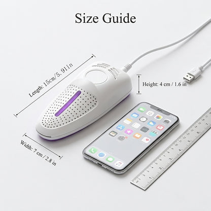 2-In-1 Portable Smart Shoe Dryer, Constant Temperature Anti-Damage Portable Deodorizing Shoe Dryer, Home Mini USB Quick-Dry Shoe Heater, Suitable for Sneakers Dress Shoes Boots, Home And Travel Essential, No Battery Required