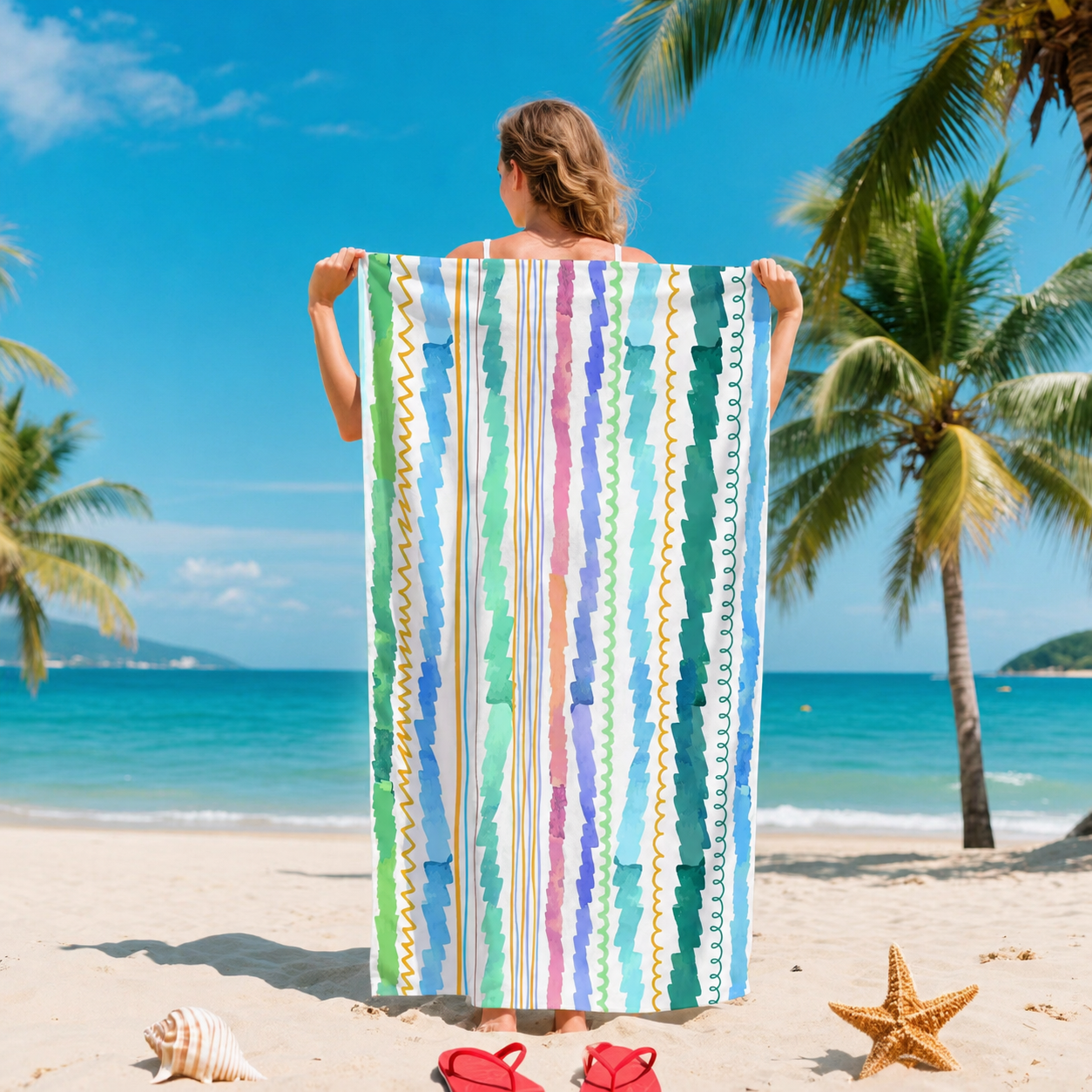 Sand-Free Quick Dry Beach Towel – Lightweight Microfiber Travel Towel for Beach, Pool & Outdoor Adventures