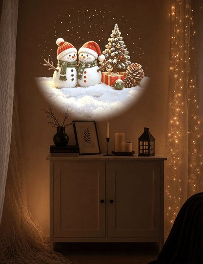 2-in-1 Christmas & Halloween Projector Light – 360° Adjustable USB Holiday Projection Lamp with Interchangeable Slides
