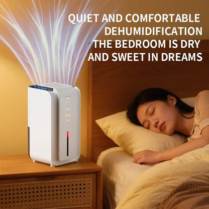 1.5L Small Space Dehumidifier with Auto Shut Off – Quiet Portable Dehumidifier for Bedroom, Bathroom, RV & Closet - Morrowden