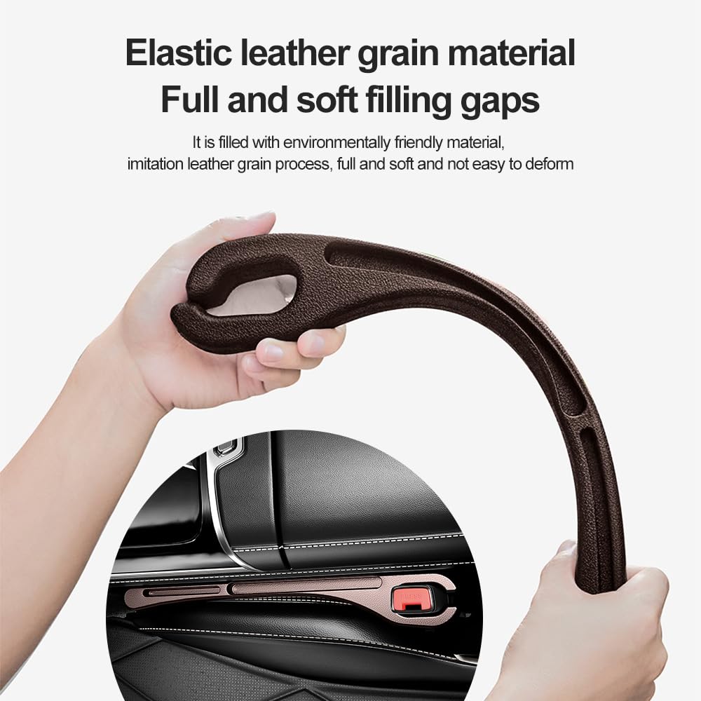 2-in-1 Car Seat Gap Filler with Phone Holder – Set of 2, PU Leather - Morrowden