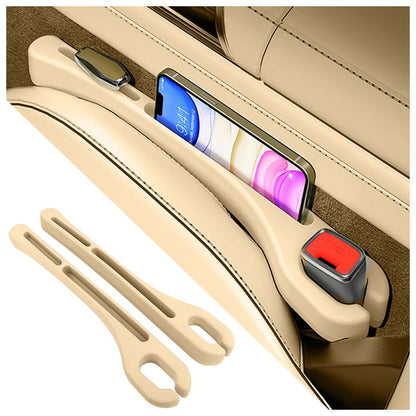 2-in-1 Car Seat Gap Filler with Phone Holder – Set of 2, PU Leather - Morrowden