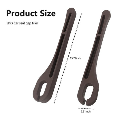 2-in-1 Car Seat Gap Filler with Phone Holder – Set of 2, PU Leather - Morrowden
