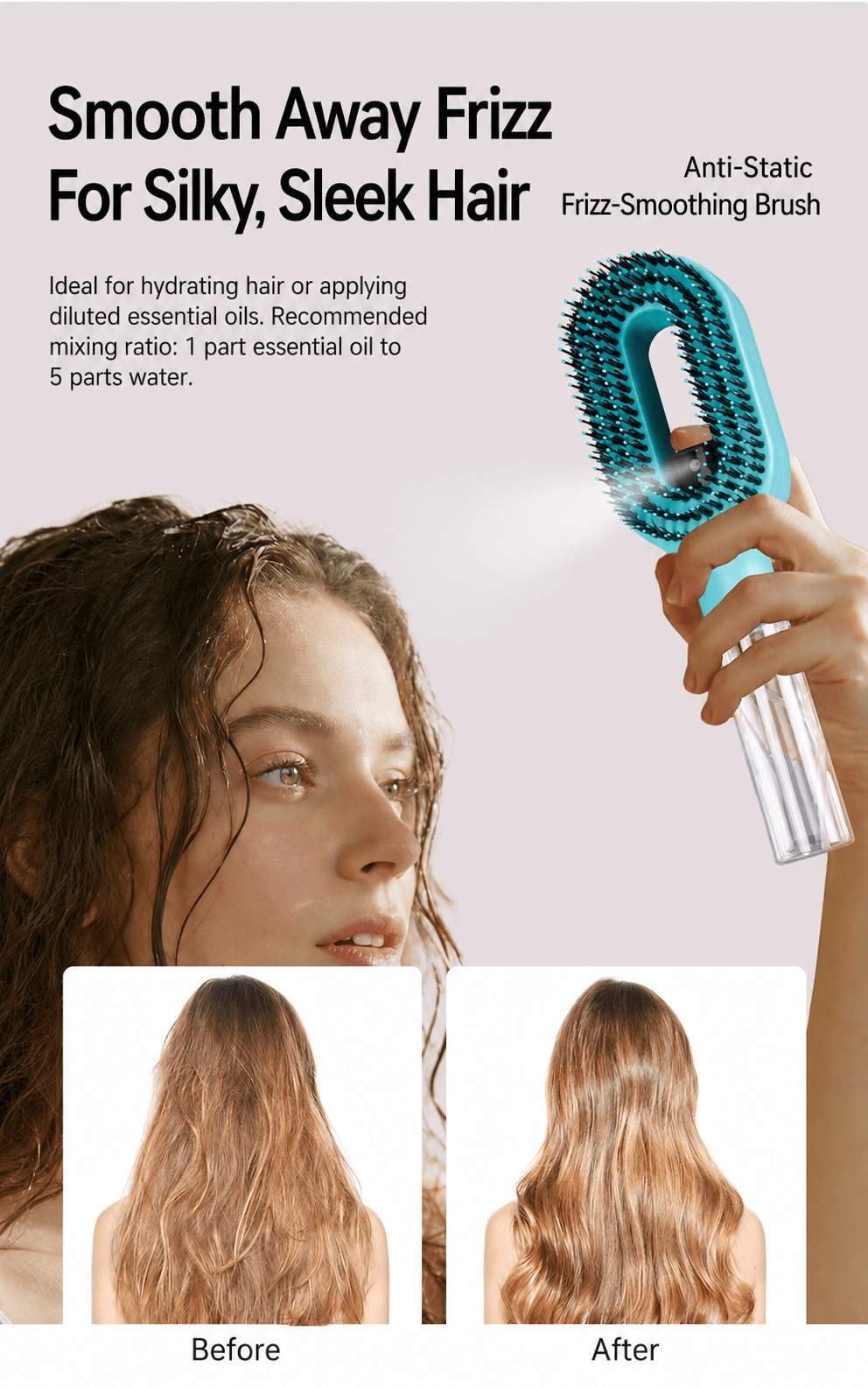 2-in-1 Mist Hair Brush – Detangle, Smooth & Refresh Your Hair Anytime - Morrowden
