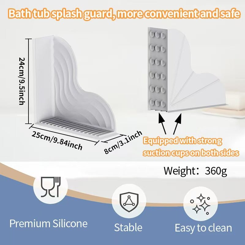 2-Pack Silicone Bathtub Corner Splash Guards - Morrowden