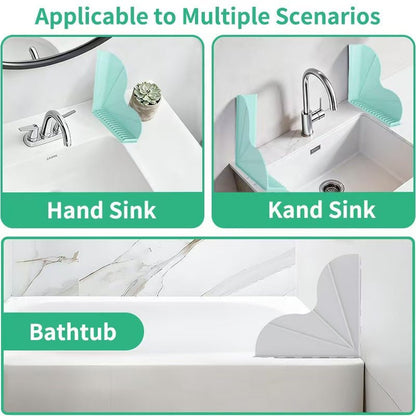2-Pack Silicone Bathtub Corner Splash Guards - Morrowden
