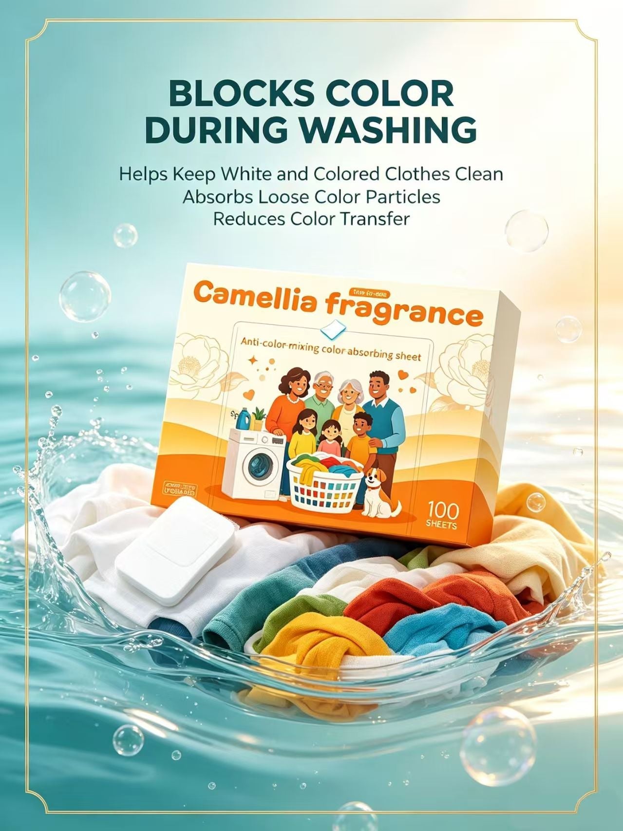 200 Sheets= Up to 6 Months Laundry Protection Laundry Color Catcher Sheets – Anti Color Transfer Washer Sheets for Mixed Loads, Protect Clothes & Prevent Dye Bleeding - Morrowden