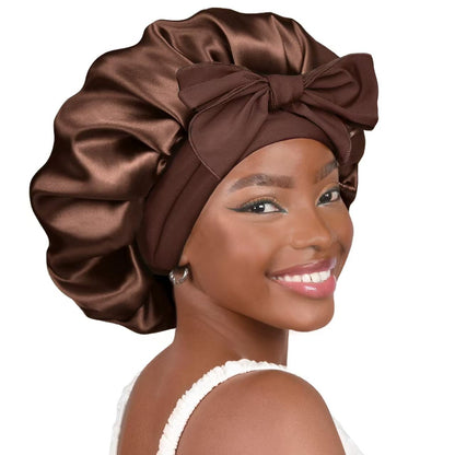 Luxury Silk Satin Bonnet for Sleeping – Soft Hair Protection Cap to Reduce Frizz, Breakage & Bedhead