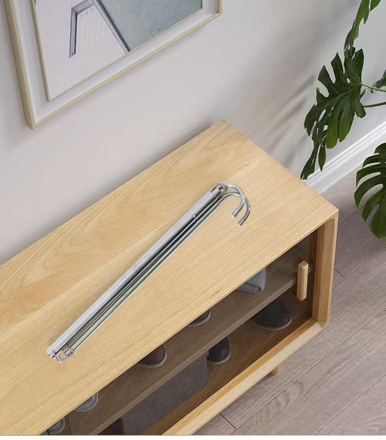 Adjustable Stainless Steel Closet Hanging Rod – No Drill Expandable Wardrobe Storage Organizer
