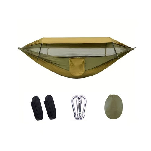 Ultimate Outdoor Experience: Double Hammock with Mosquito Net, Easy Setup for Travel & Camping