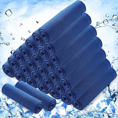30 Pack Cooling Towels, 40"x12" Ice Breathable Soft Chilly Sweat Rag Microfiber Workout Rags for Gym Cooling Towels for Neck and Face for Yoga Golf Sport Running - Morrowden