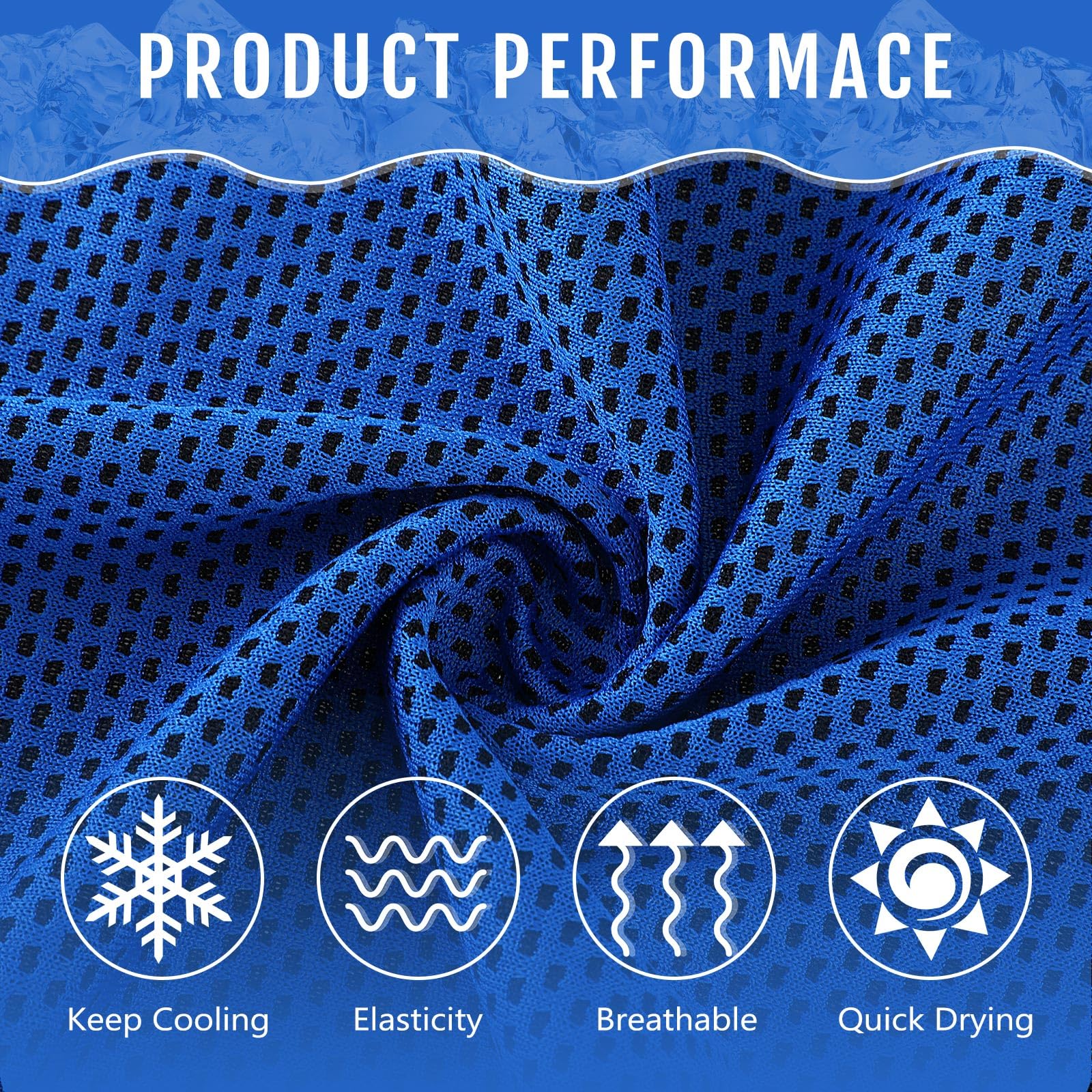 30 Pack Cooling Towels, 40"x12" Ice Breathable Soft Chilly Sweat Rag Microfiber Workout Rags for Gym Cooling Towels for Neck and Face for Yoga Golf Sport Running - Morrowden