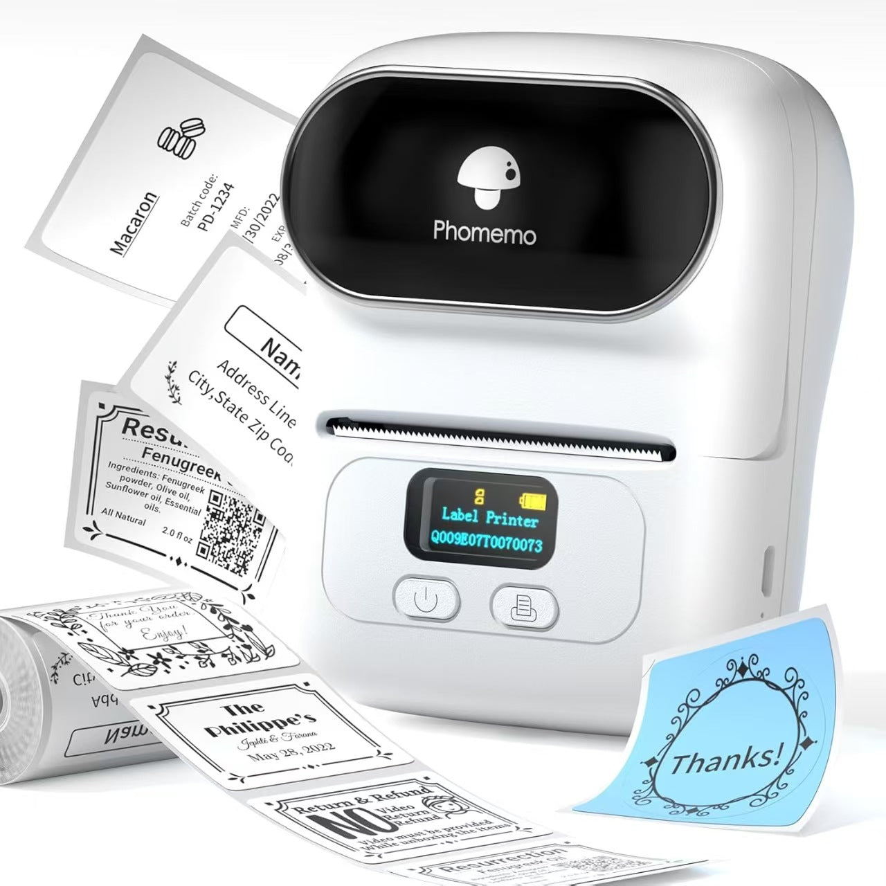 Wireless Thermal Label Printer with App