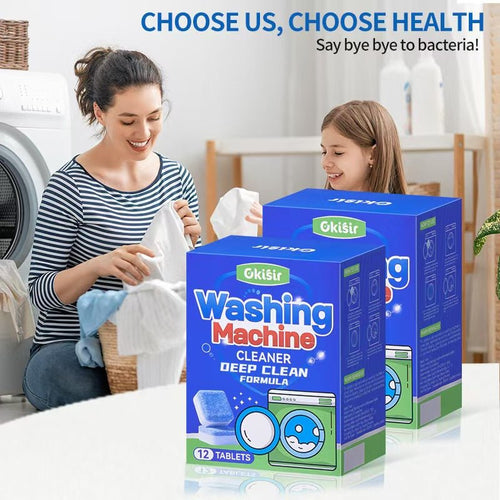 36 PackWashing Machine Cleaner Tablets – Deep Cleaning Formula, No Disassembly Needed, Removes Odor & Residue, Protect Your Washer - Morrowden