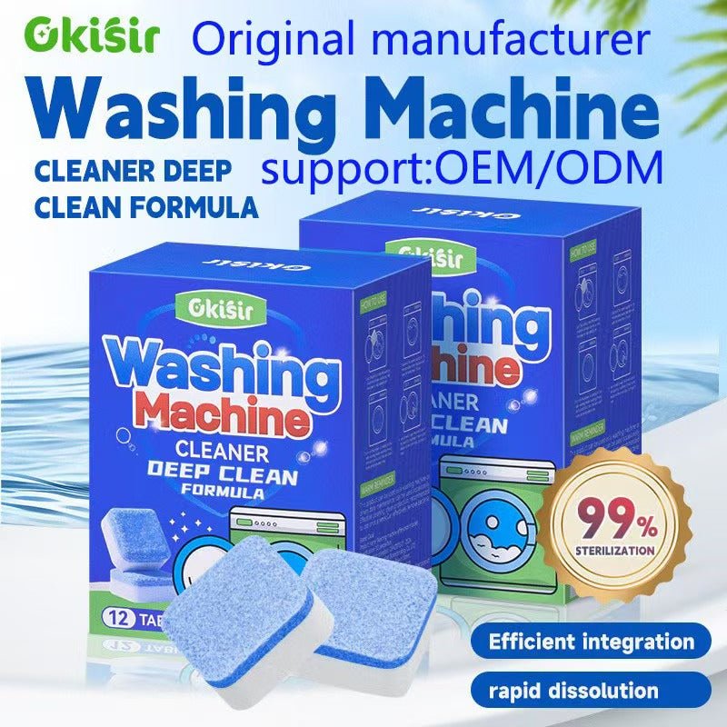 36 PackWashing Machine Cleaner Tablets – Deep Cleaning Formula, No Disassembly Needed, Removes Odor & Residue, Protect Your Washer - Morrowden