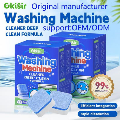 36 PackWashing Machine Cleaner Tablets – Deep Cleaning Formula, No Disassembly Needed, Removes Odor & Residue, Protect Your Washer - Morrowden