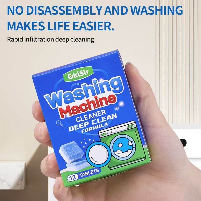 36 PackWashing Machine Cleaner Tablets – Deep Cleaning Formula, No Disassembly Needed, Removes Odor & Residue, Protect Your Washer - Morrowden