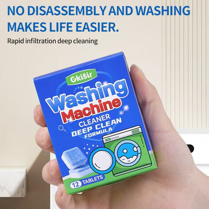 36 PackWashing Machine Cleaner Tablets – Deep Cleaning Formula, No Disassembly Needed, Removes Odor & Residue, Protect Your Washer - Morrowden