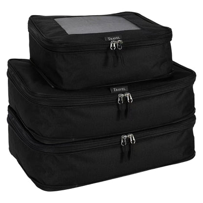 3-Piece Compression Packing Cubes for Travel