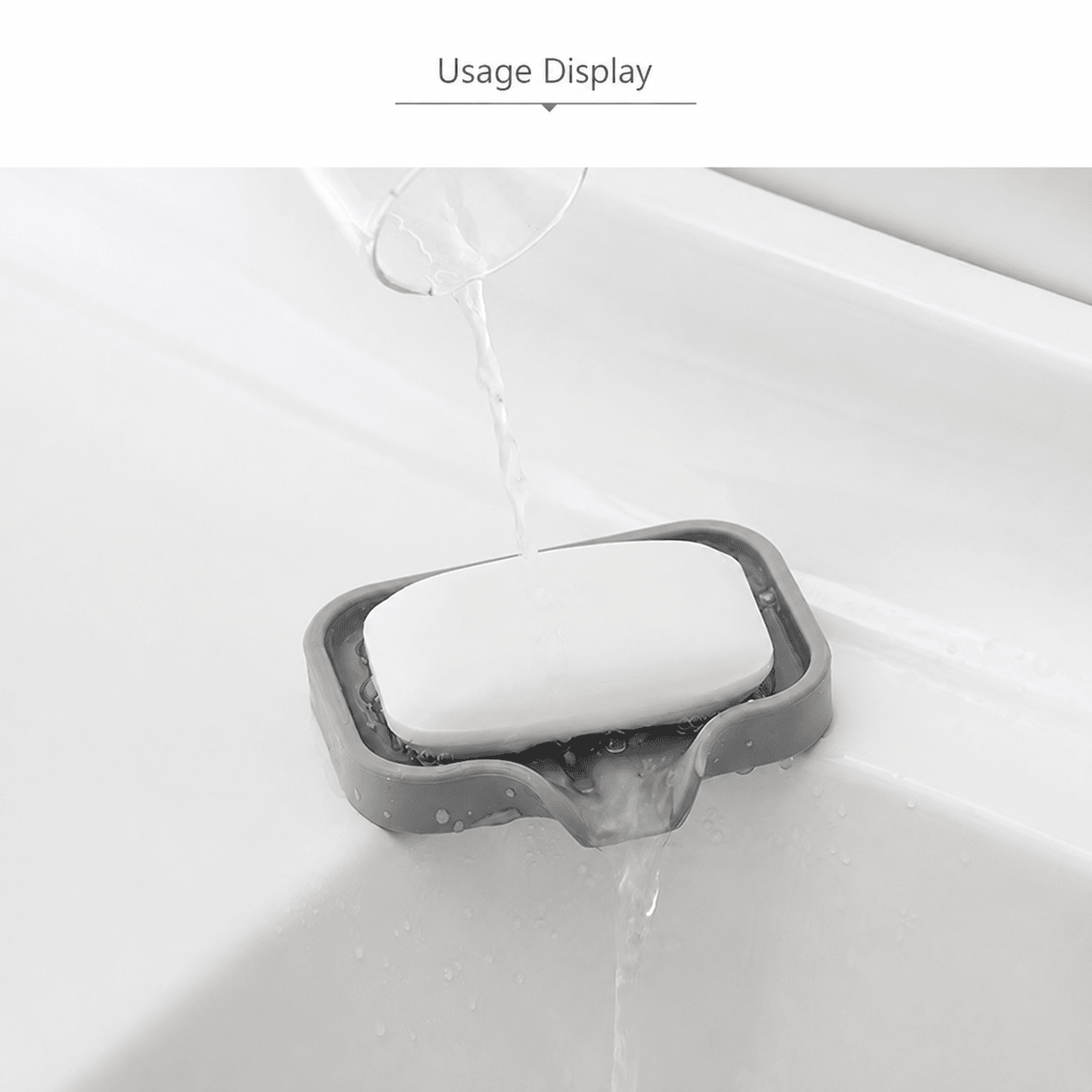 5 Pack Silicone Soap Dish with Drainage Tray – Self Draining Soap Holder for Bathroom & Kitchen Sink, Non-Slip Sponge Holder, Fast Drying Soap Saver Organizer - Morrowden