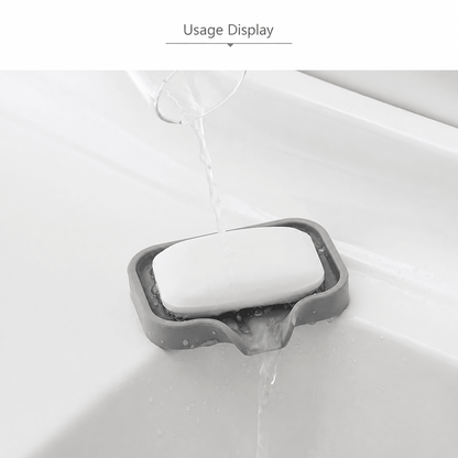 5 Pack Silicone Soap Dish with Drainage Tray – Self Draining Soap Holder for Bathroom & Kitchen Sink, Non-Slip Sponge Holder, Fast Drying Soap Saver Organizer - Morrowden