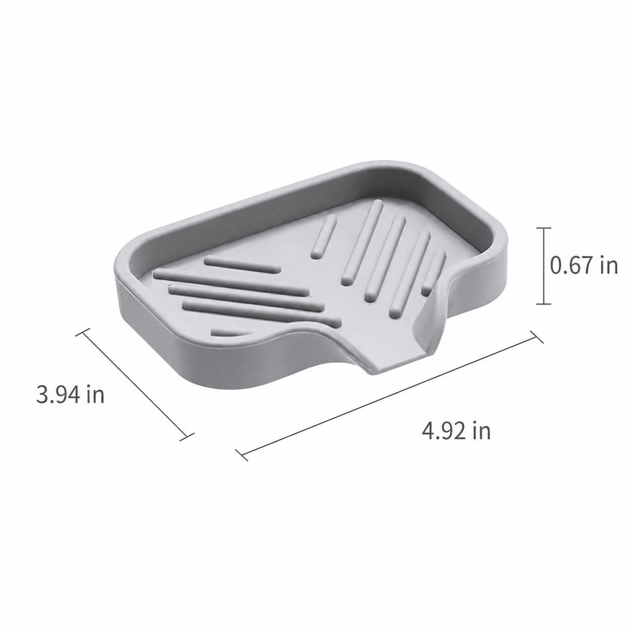 5 Pack Silicone Soap Dish with Drainage Tray – Self Draining Soap Holder for Bathroom & Kitchen Sink, Non-Slip Sponge Holder, Fast Drying Soap Saver Organizer - Morrowden