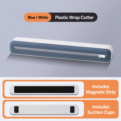 Magnetic Plastic Wrap Dispenser with Built-in Cutter – Easy Pull Food Wrap Organizer for a Cleaner Kitchen