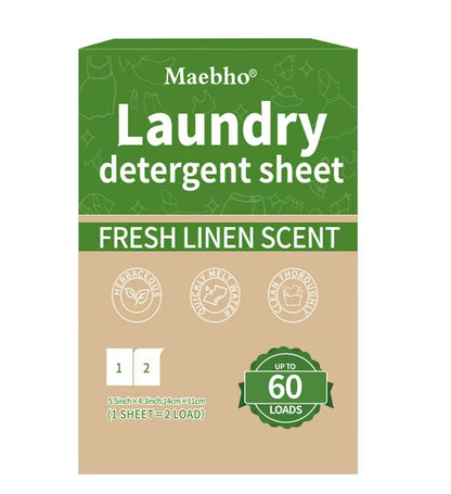 120 Sheets Laundry Detergent Sheets – 240 Loads, Fabric Softener & Long-Lasting Fresh Scent, Eco-Friendly Plastic-Free Laundry Sheets