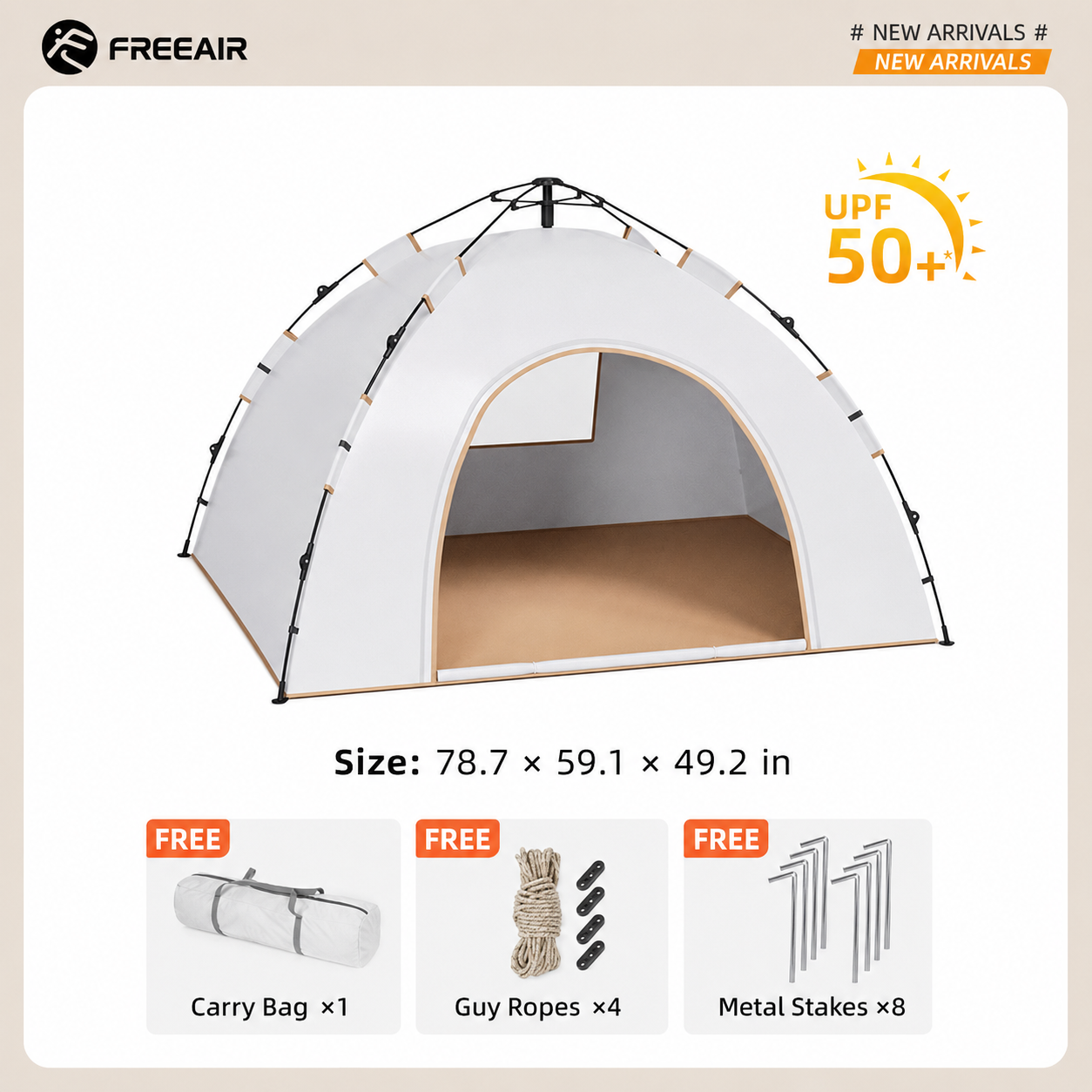 Automatic Outdoor Camping Tent – 2/3/4 Person Family Tent with Sun Protection