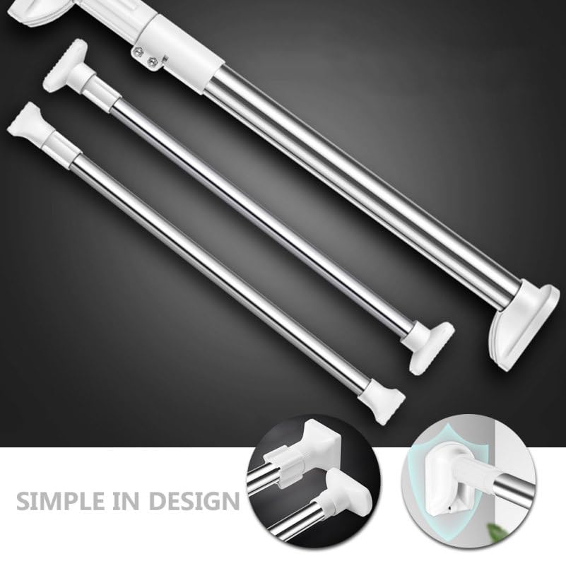 Punch Free Adjustable Telescopic Clothes Drying Rod Closet Tension Pole  Expandable Closet Bar for Laundry and Wardrobe Organization