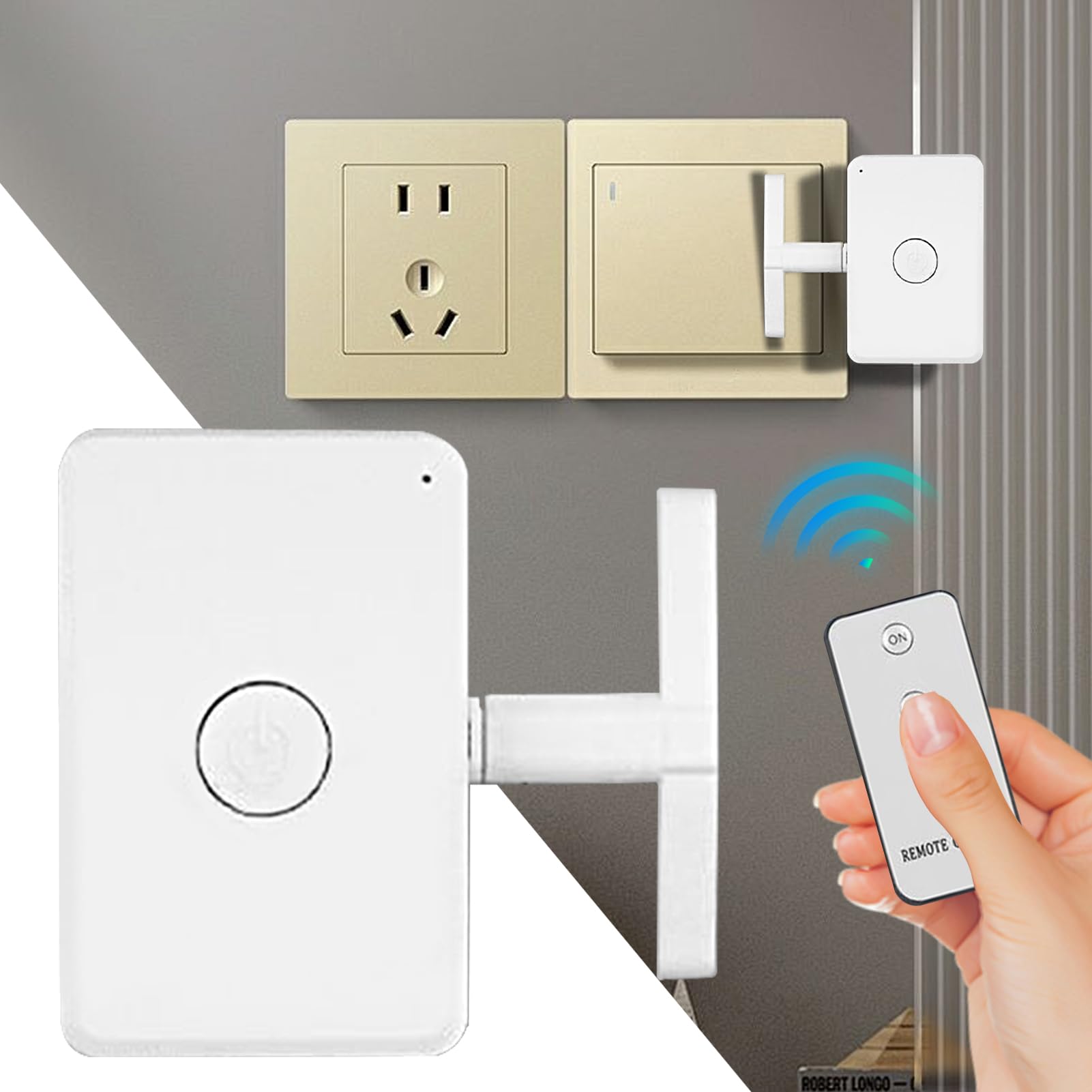 Wireless, Trigger for Appliances with Simple Setup, Battery Operated Compact Mechanical Lifter, Universal Finger Bot for Light Socket Power Outlet Office 1pack