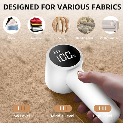 Rechargeable Fabric Shaver with LED Display