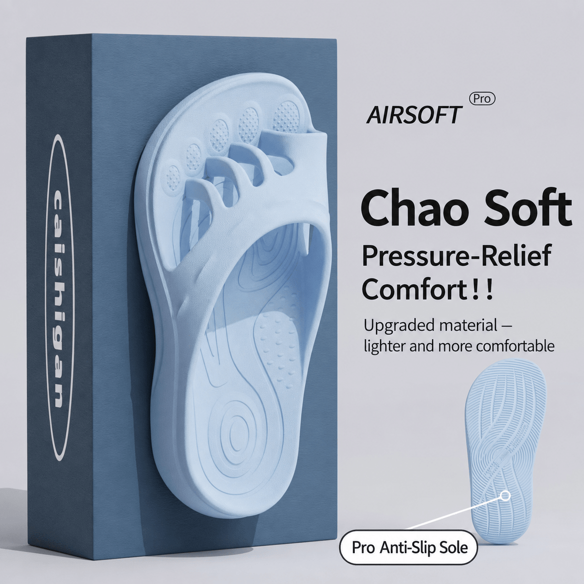 Barefoot Five-Toe Slides - Soft Cloud Cushion Sandals for Everyday Comfort - Morrowden