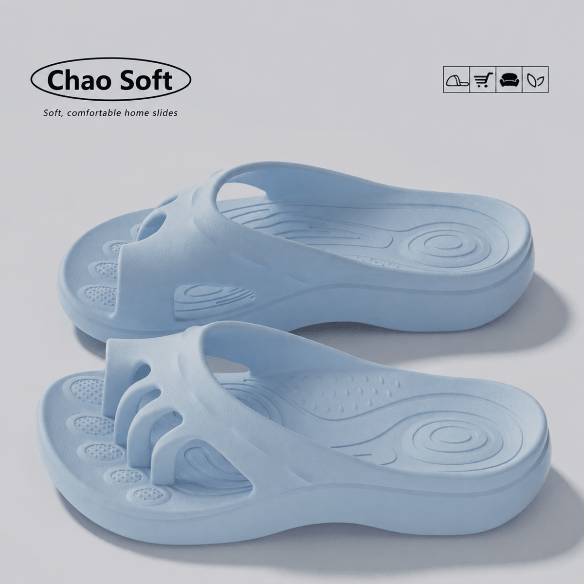 Barefoot Five-Toe Slides - Soft Cloud Cushion Sandals for Everyday Comfort - Morrowden