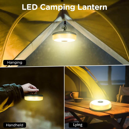 Camping String Lights, 4 in 1 Quick Storage 32.8FT Rechargeable Tent Lights String with 8 Lighting Modes, Hanging Waterproof Portable LED Lamp for Outdoor Patio Awning Garden Camping Essentials - Morrowden