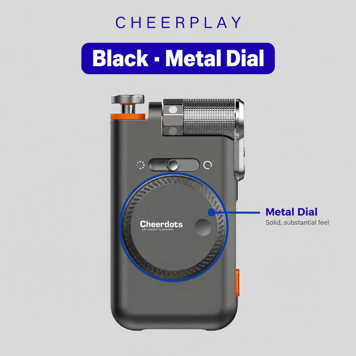 Cheer Dots Bluetooth Phone Remote Fidget Toy – 2-in-1 Wireless Scroll & Click Controller with 360° Dial for Stress Relief - Morrowden
