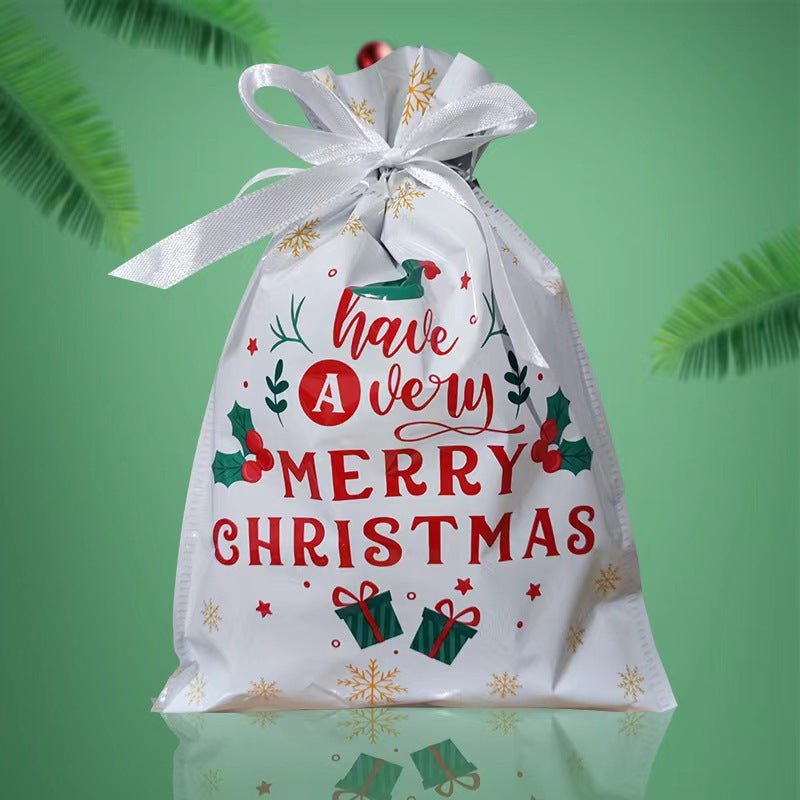 Christmas Drawstring Gift Bags – Holiday Present Wrapping Bags - Morrowden