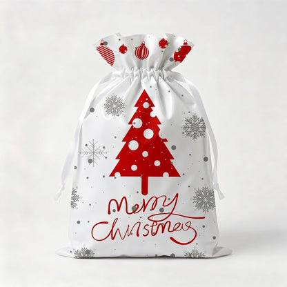 Christmas Drawstring Gift Bags – Holiday Present Wrapping Bags - Morrowden