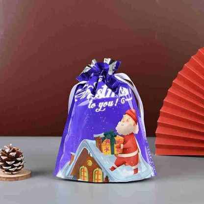 Christmas Drawstring Gift Bags – Holiday Present Wrapping Bags - Morrowden