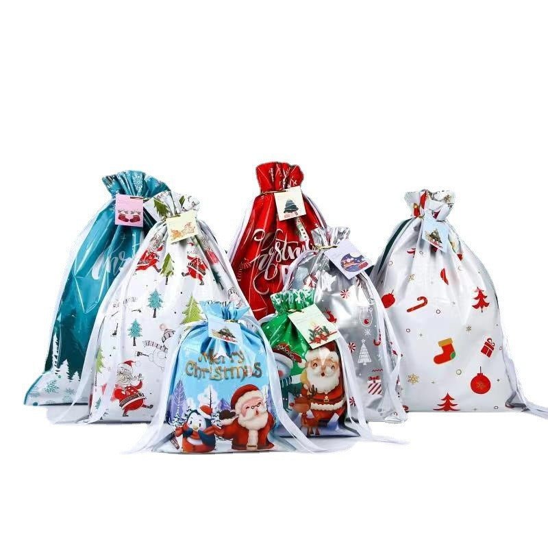 Christmas Drawstring Gift Bags – Holiday Present Wrapping Bags - Morrowden