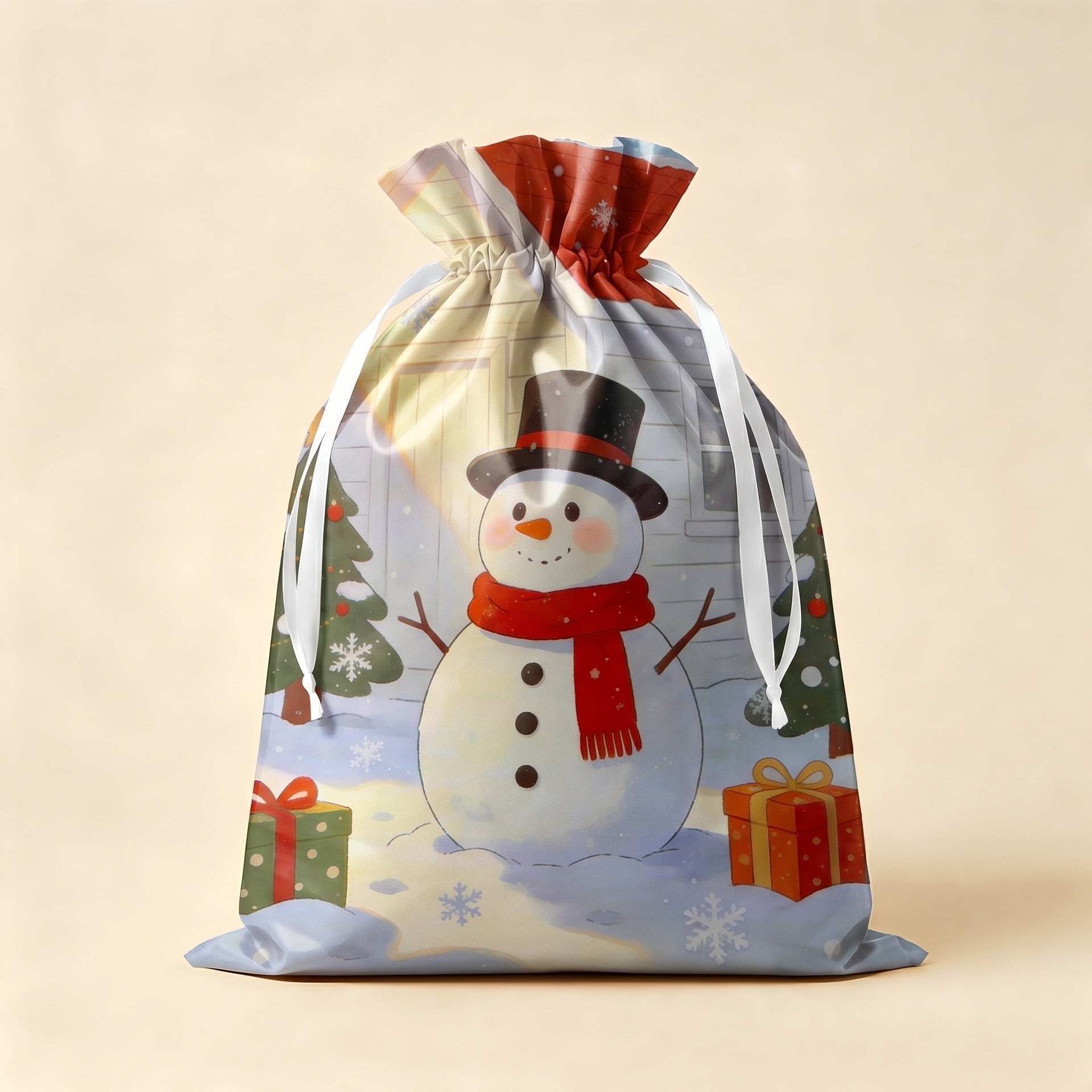 Christmas Drawstring Gift Bags – Holiday Present Wrapping Bags - Morrowden