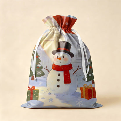 Christmas Drawstring Gift Bags – Holiday Present Wrapping Bags - Morrowden