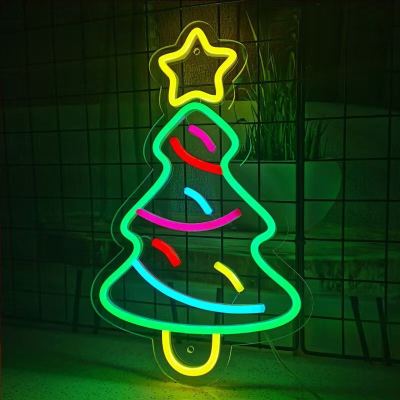 Christmas LED Neon Sign – USB Powered Festive Wall Light for Holiday Home, Window & Party Decor - Morrowden