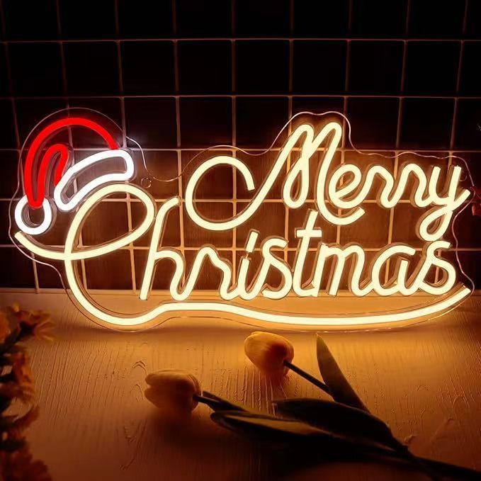 Christmas LED Neon Sign – USB Powered Festive Wall Light for Holiday Home, Window & Party Decor - Morrowden