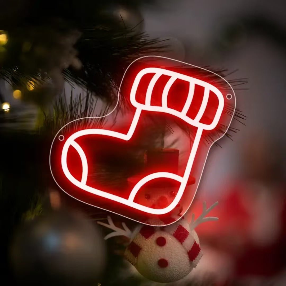 Christmas LED Neon Sign – USB Powered Festive Wall Light for Holiday Home, Window & Party Decor - Morrowden